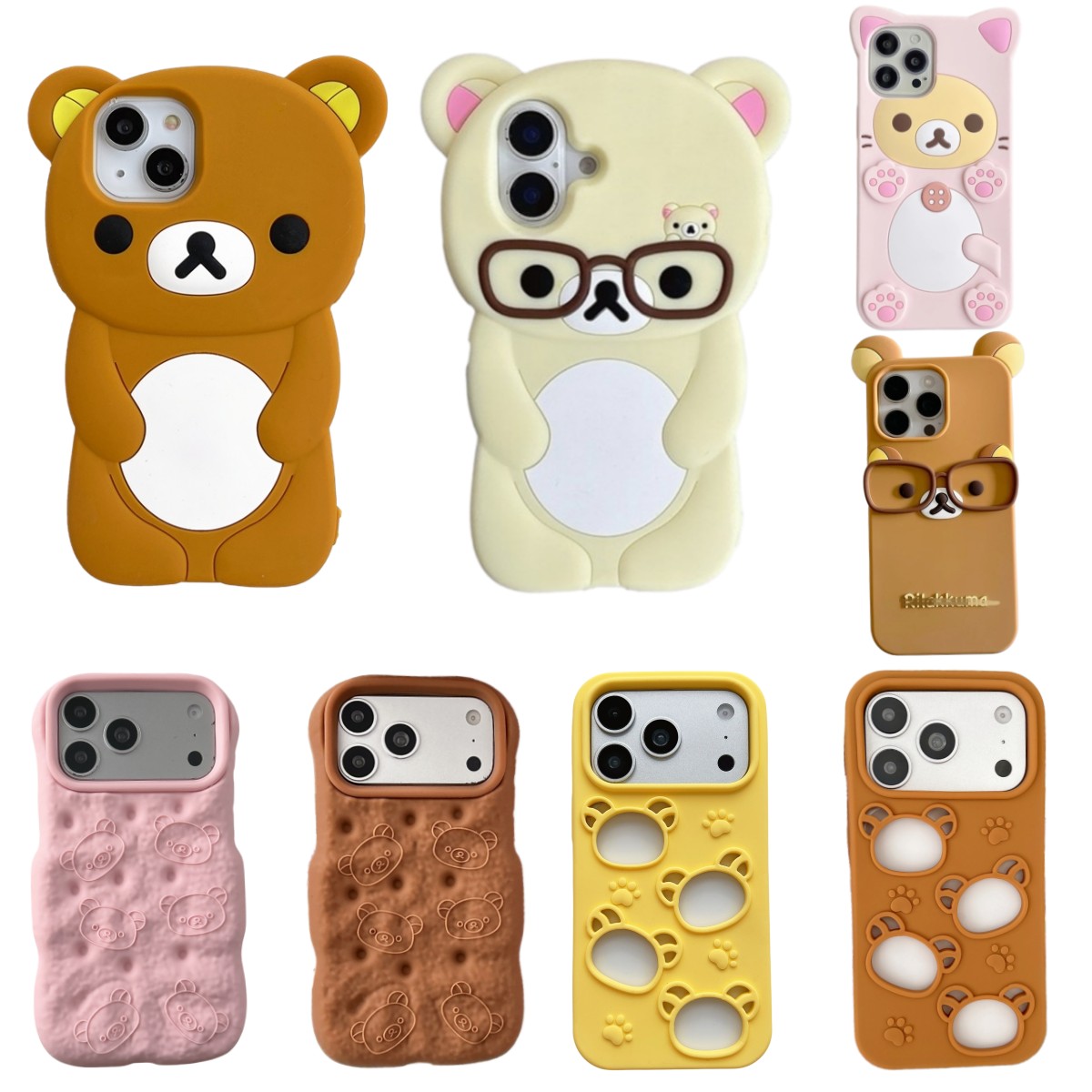 Cute Cartoon Case - Custodia per telefono con orsetto 3D
