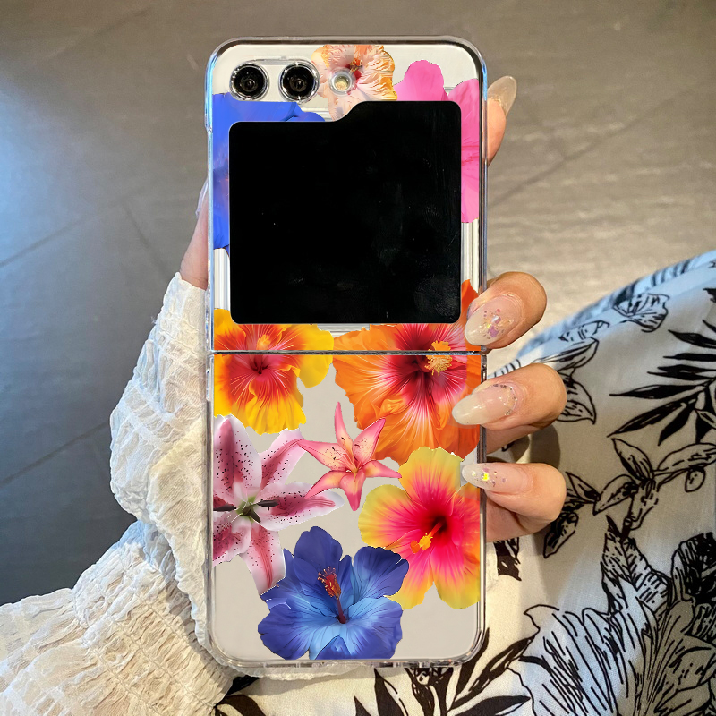 Phone Cases Z Flip 5 - Custodia per telefono con stampa floreale