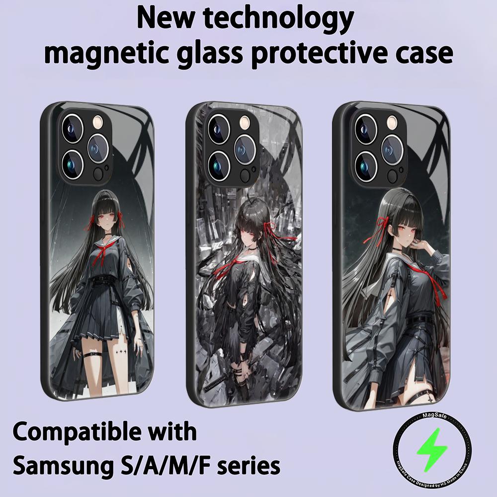 Phone Cases For Iphone 15 - Custodia magnetica in vetro Wuthering Waves