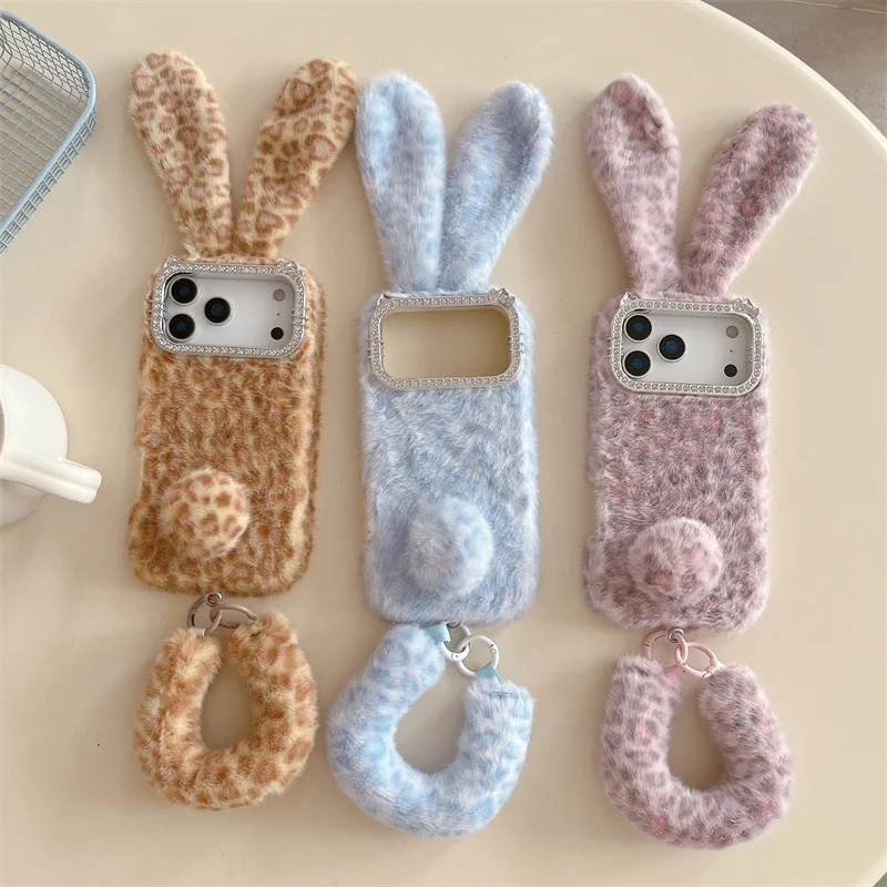 Cute Cartoon Case - Custodia Morbida in Peluche con Orecchie