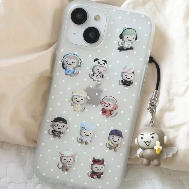 Phone Cases For Iphone 15 - Semplice Custodia per Telefono con Scimmietta
