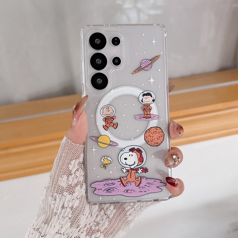 Cute Cartoon Case - Cover per telefono con ricarica wireless